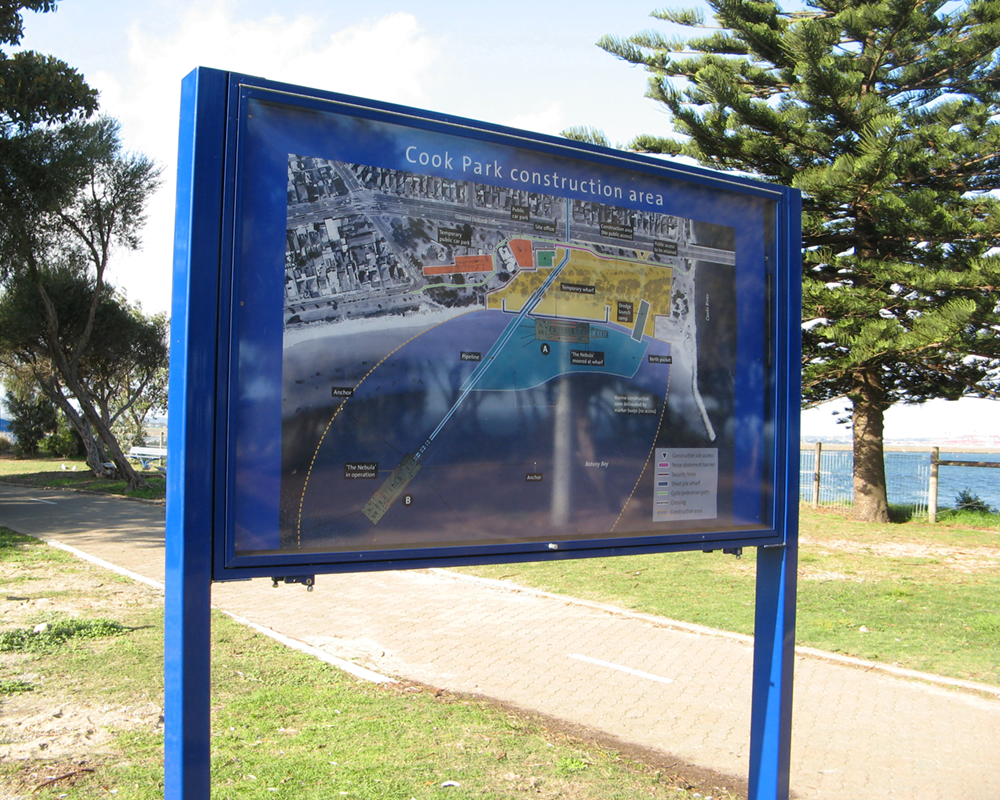 Water-proof-Free-standing-Outdoor-Noticeboard-with-leg-posts