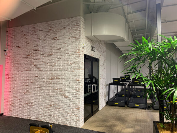 fake-brick-wall-panels-in-gym