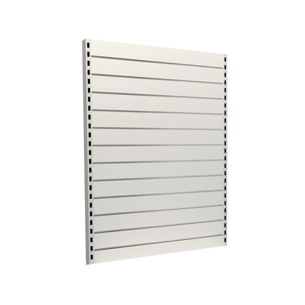 White Slat wall gondola Shelving back panel