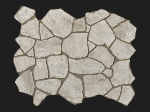 Full view of 'Flat Stone' imitation stone wall panel