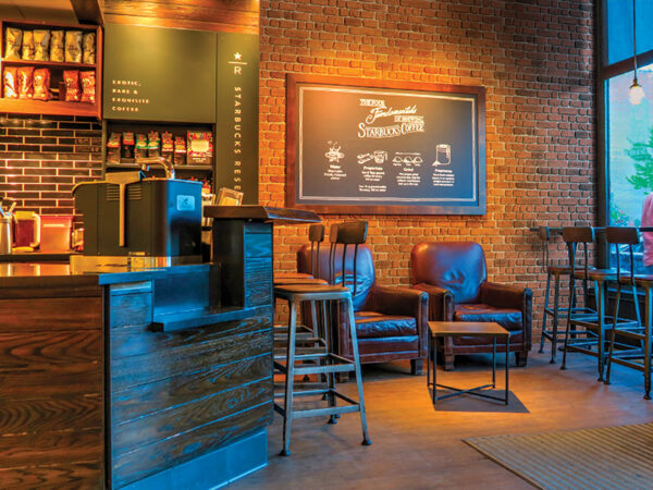 3D-brick-wall-panels-in-cafe-design-feature-wall