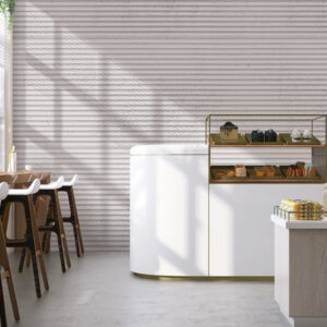cafe-interior-design-using-wave-concrete-scalloped-wall-panel